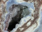 Crystal Filled Dugway Geode (Polished Half) #67484-1